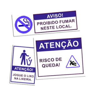 Placas de sinalização