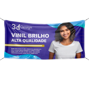 Lona Vinil Brilho com Acabamento