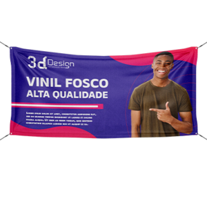 Lona Vinil Fosco com Acabamento